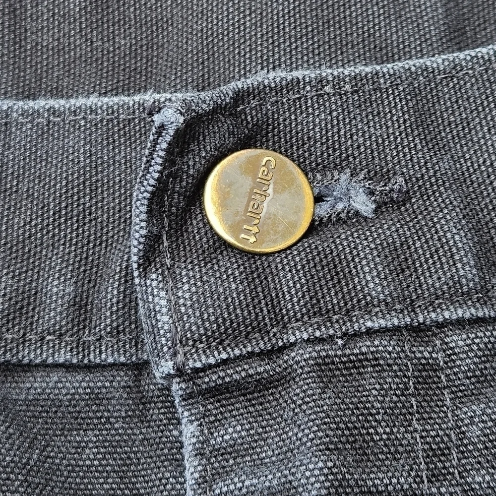 Vintage Carhartt Cargo Pants Black Dungaree Fit Distressed B11 BLK Mens 38x32